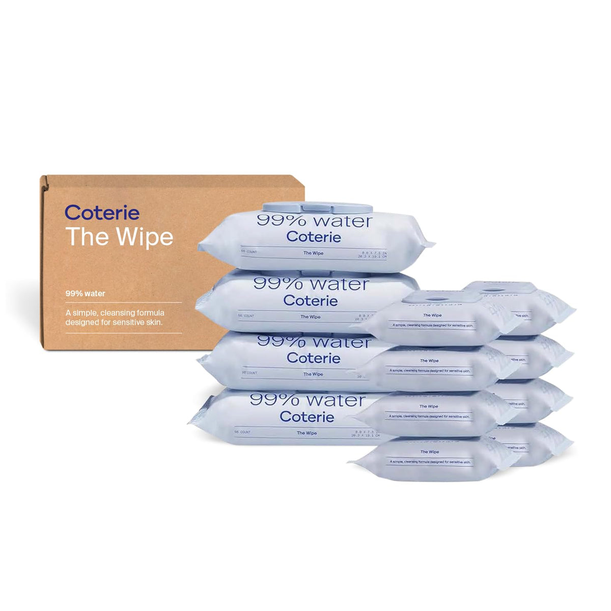 Coterie Baby Wipes for Sensitive Skin, 8-Pack (448 Count)