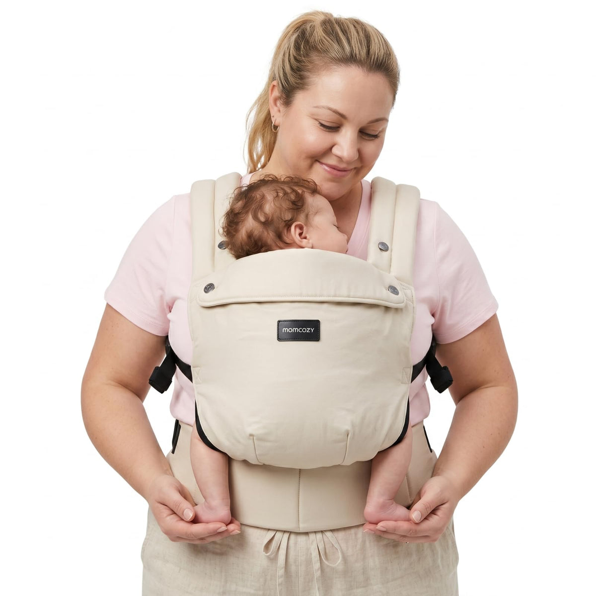 Momcozy PureHug Baby Carrier - Ergonomic, Cozy and Lightweight for 7-45 lbs