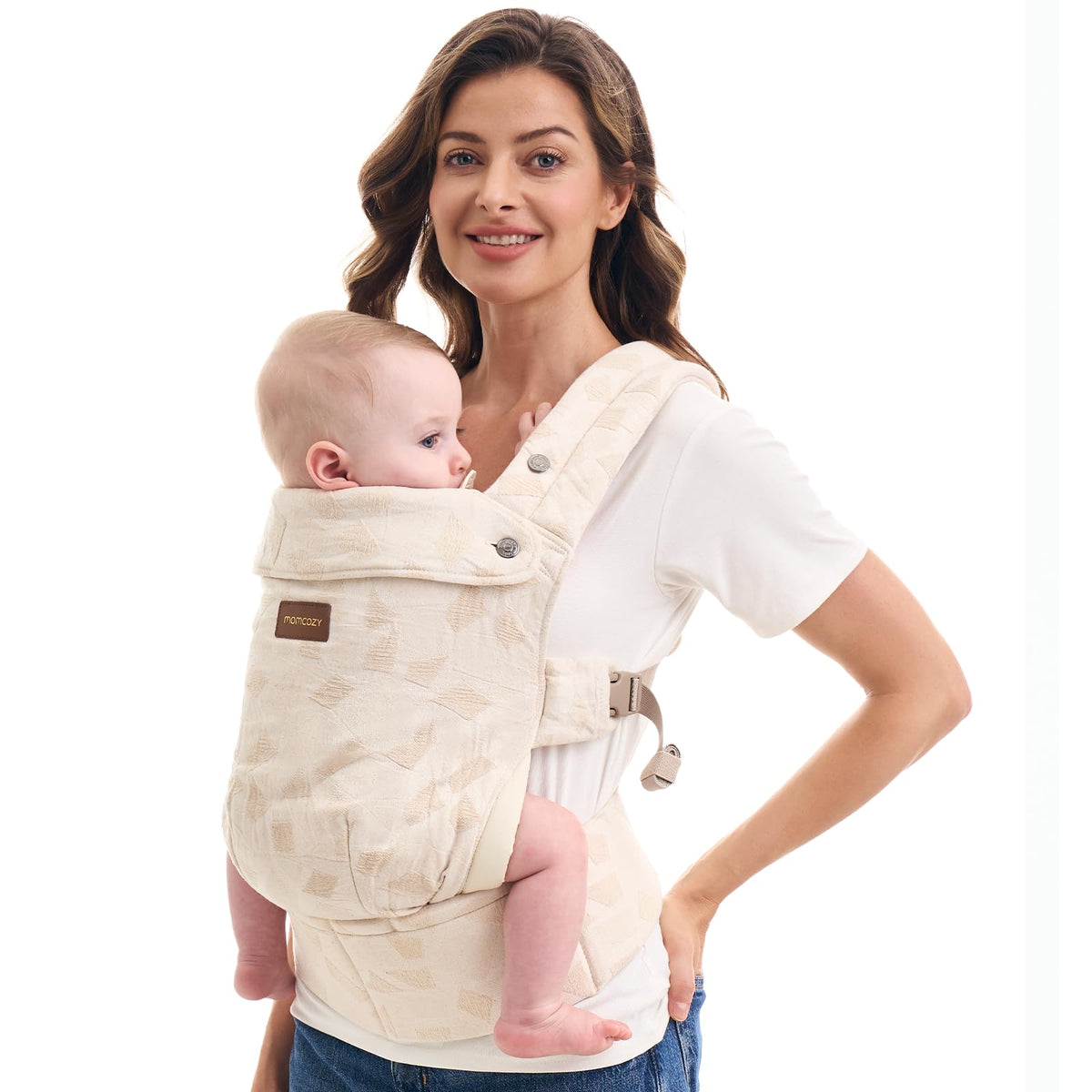 Momcozy PureHug Baby Carrier - Ergonomic, Cozy and Lightweight for 7-45 lbs