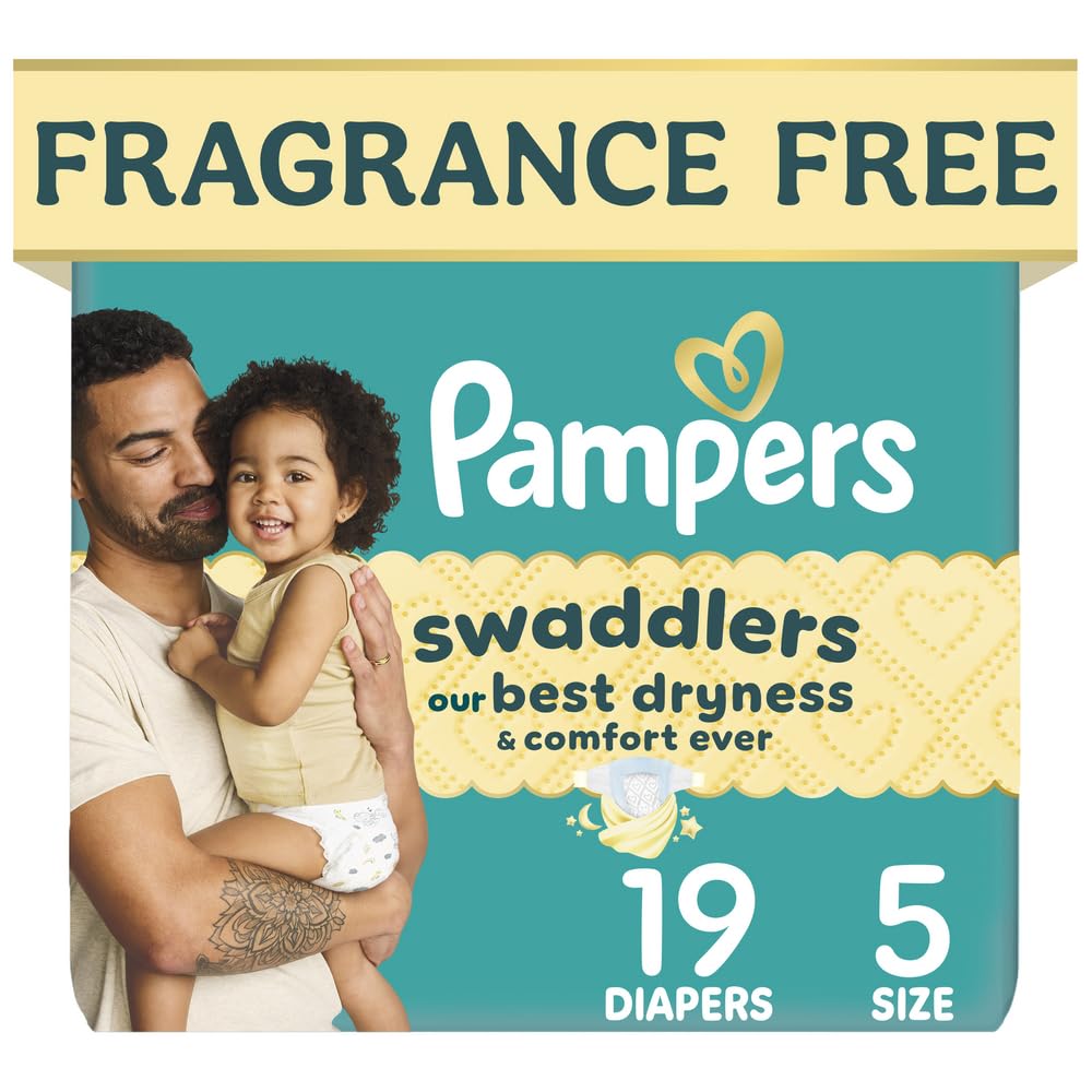 Pampers Swaddlers Newborn Diapers, Size Newborn (<10 lbs), 84 Count, Fragrance Free, Hypoallergenic, Absorbent, Pediatrician Recommended, Skin Safe