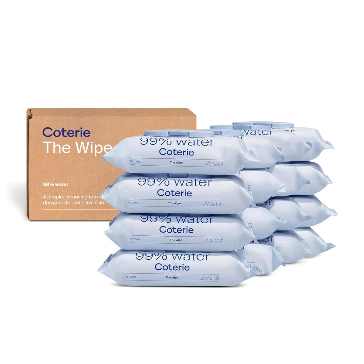 Coterie Baby Wipes for Sensitive Skin, 8-Pack (448 Count)