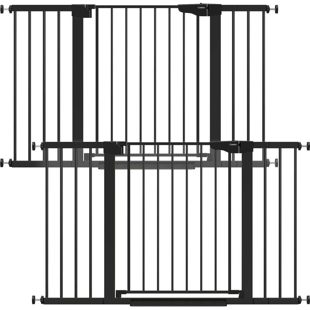 Cumbor 29.7-51.5 in Extra Wide Baby Gate for Stairs, Dog Gate Indoor Black