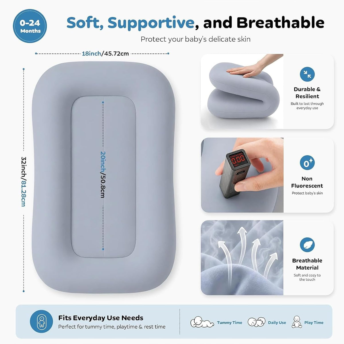 Baby Lounger for Newborns 0-24 Months - Baby Essentials