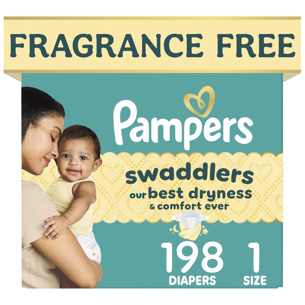 Pampers Swaddlers Newborn Diapers, Size Newborn (<10 lbs), 84 Count, Fragrance Free, Hypoallergenic, Absorbent, Pediatrician Recommended, Skin Safe