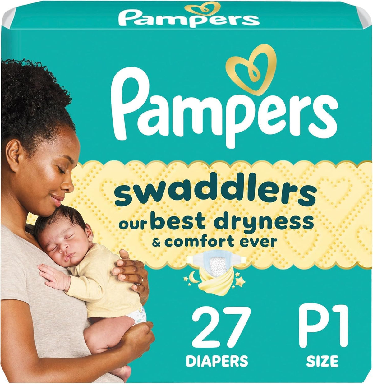 Pampers Swaddlers Newborn Diapers, Size Newborn (<10 lbs), 84 Count, Fragrance Free, Hypoallergenic, Absorbent, Pediatrician Recommended, Skin Safe