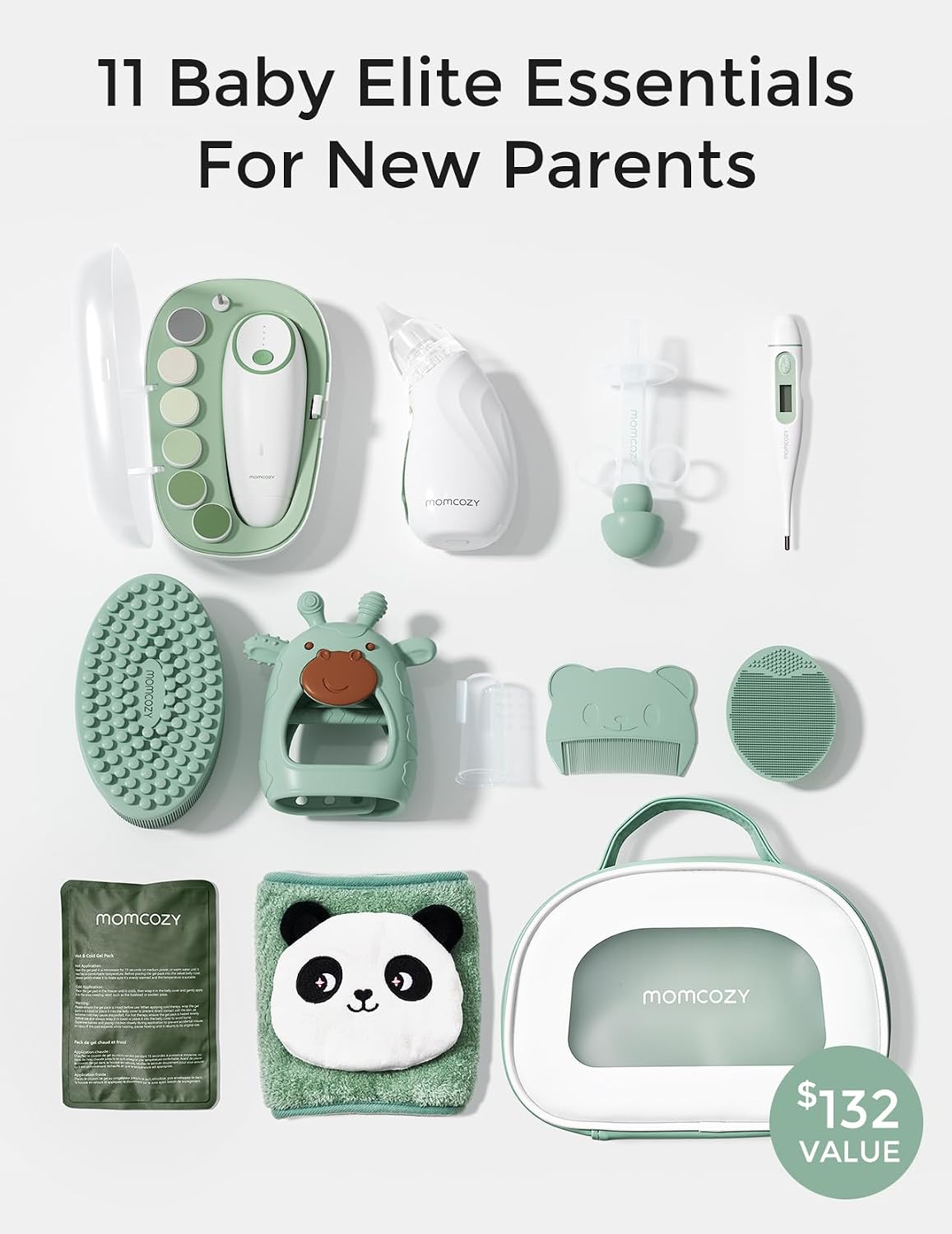 Momcozy Elite Baby Essential Care Set, Newborn Registry Must-Have Collection - 1 Pack