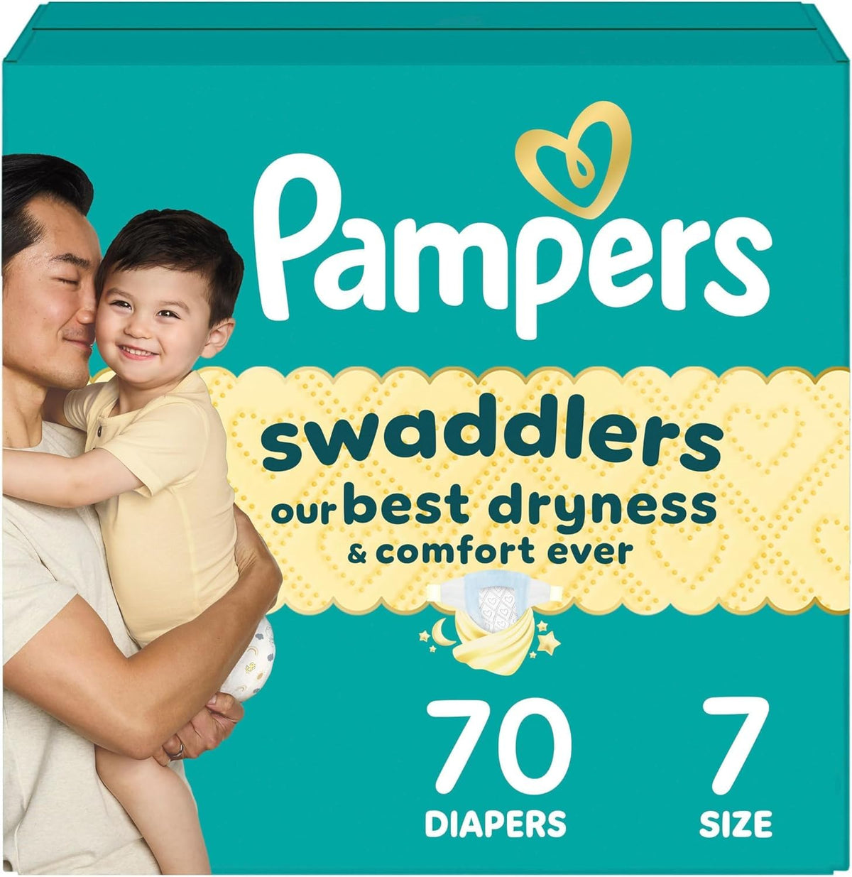 Pampers Swaddlers Newborn Diapers, Size Newborn (<10 lbs), 84 Count, Fragrance Free, Hypoallergenic, Absorbent, Pediatrician Recommended, Skin Safe