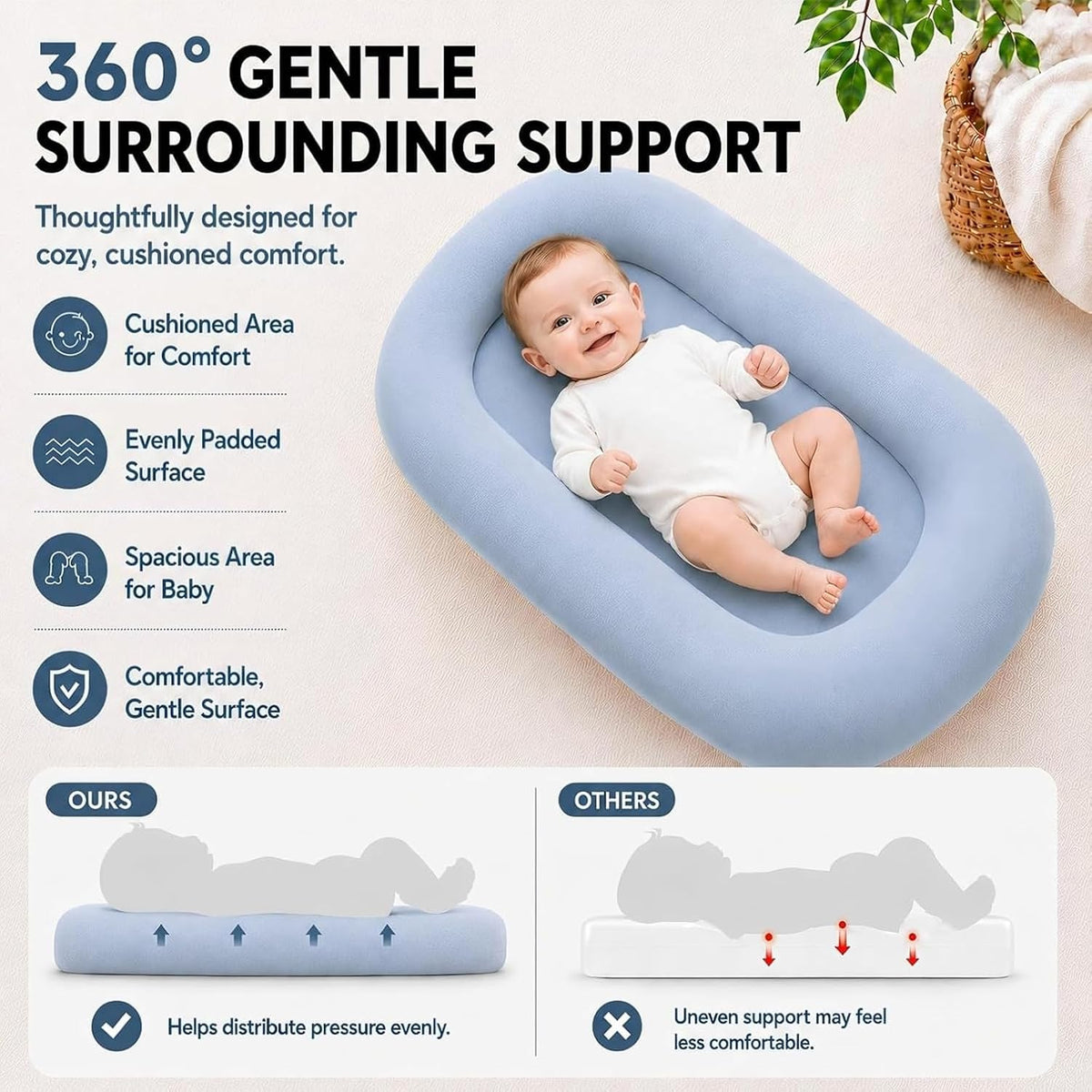 Baby Lounger for Newborns 0-24 Months - Baby Essentials