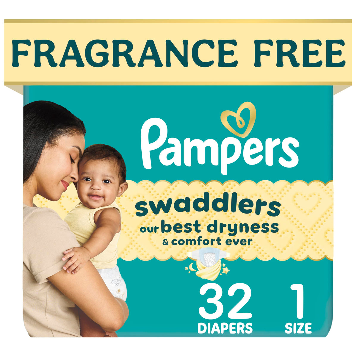 Pampers Swaddlers Newborn Diapers, Size Newborn (<10 lbs), 84 Count, Fragrance Free, Hypoallergenic, Absorbent, Pediatrician Recommended, Skin Safe