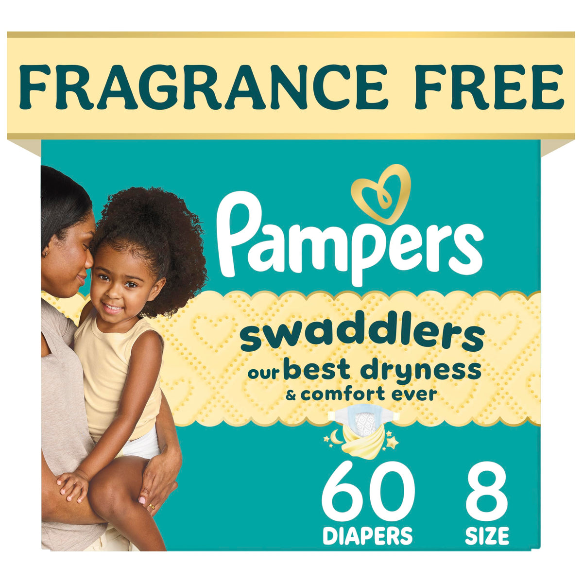 Pampers Swaddlers Newborn Diapers, Size Newborn (<10 lbs), 84 Count, Fragrance Free, Hypoallergenic, Absorbent, Pediatrician Recommended, Skin Safe
