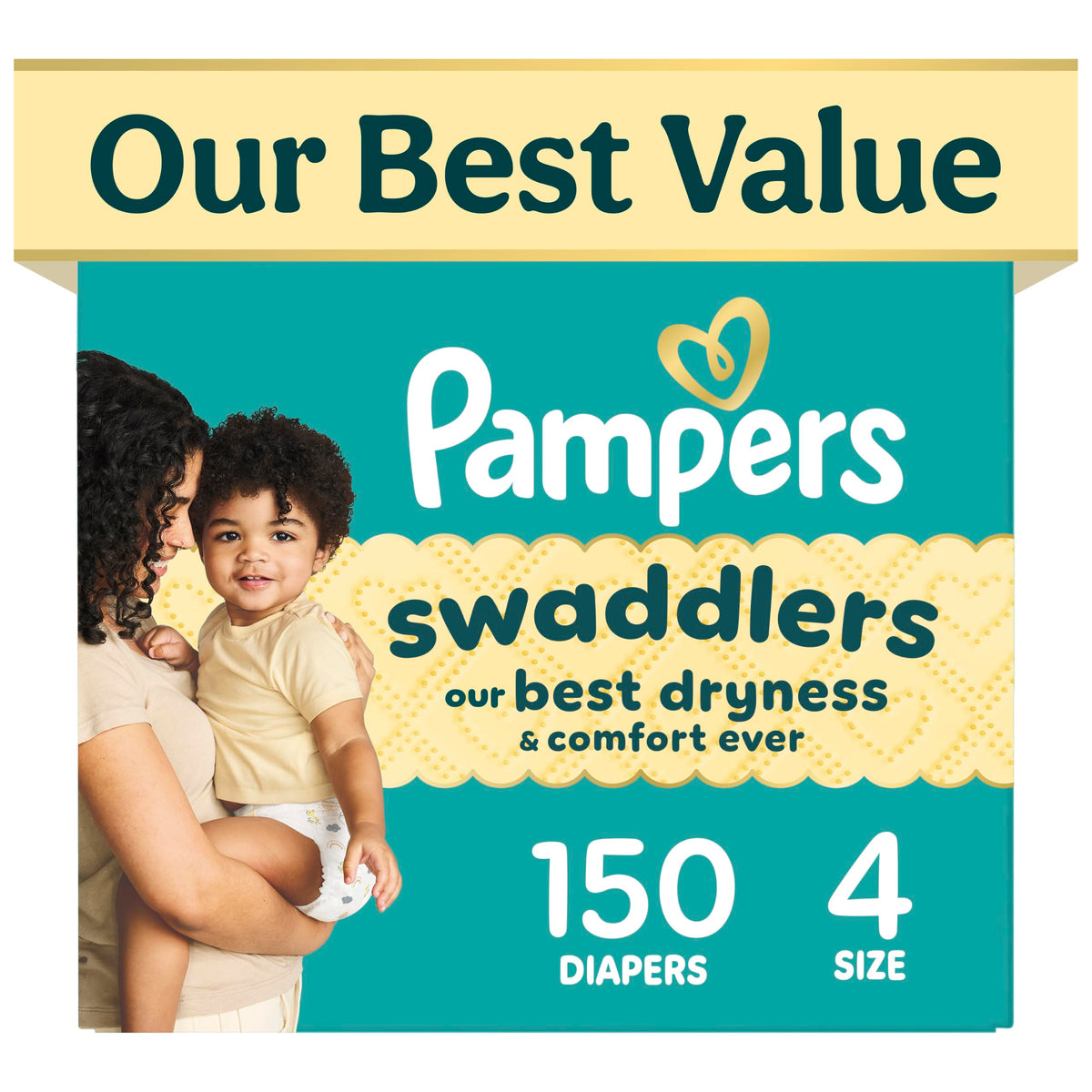 Pampers Swaddlers Newborn Diapers, Size Newborn (<10 lbs), 84 Count, Fragrance Free, Hypoallergenic, Absorbent, Pediatrician Recommended, Skin Safe