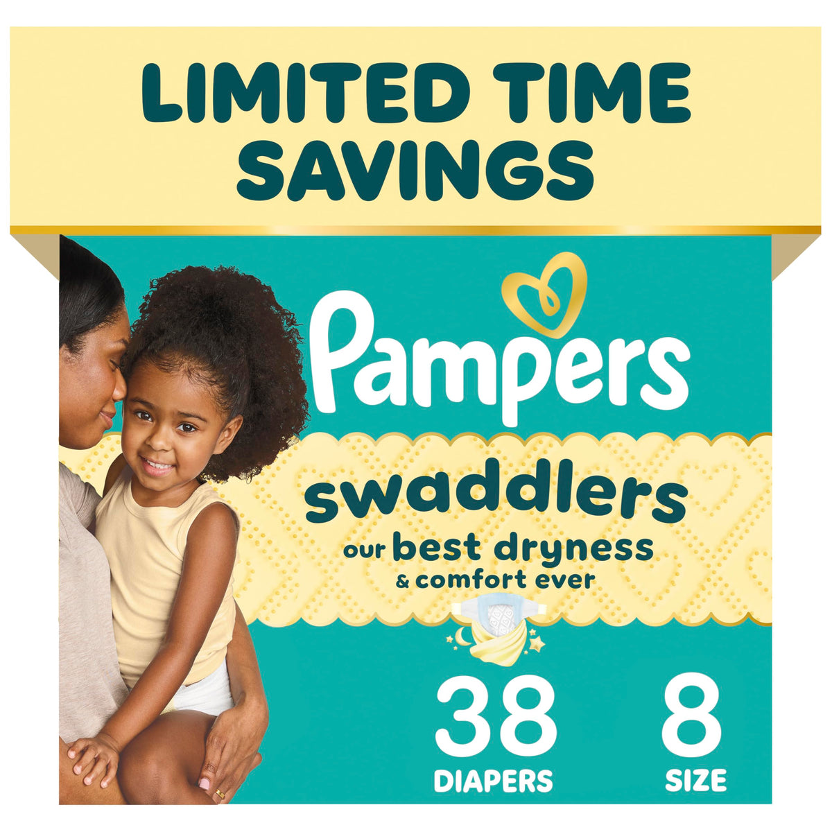 Pampers Swaddlers Newborn Diapers, Size Newborn (<10 lbs), 84 Count, Fragrance Free, Hypoallergenic, Absorbent, Pediatrician Recommended, Skin Safe