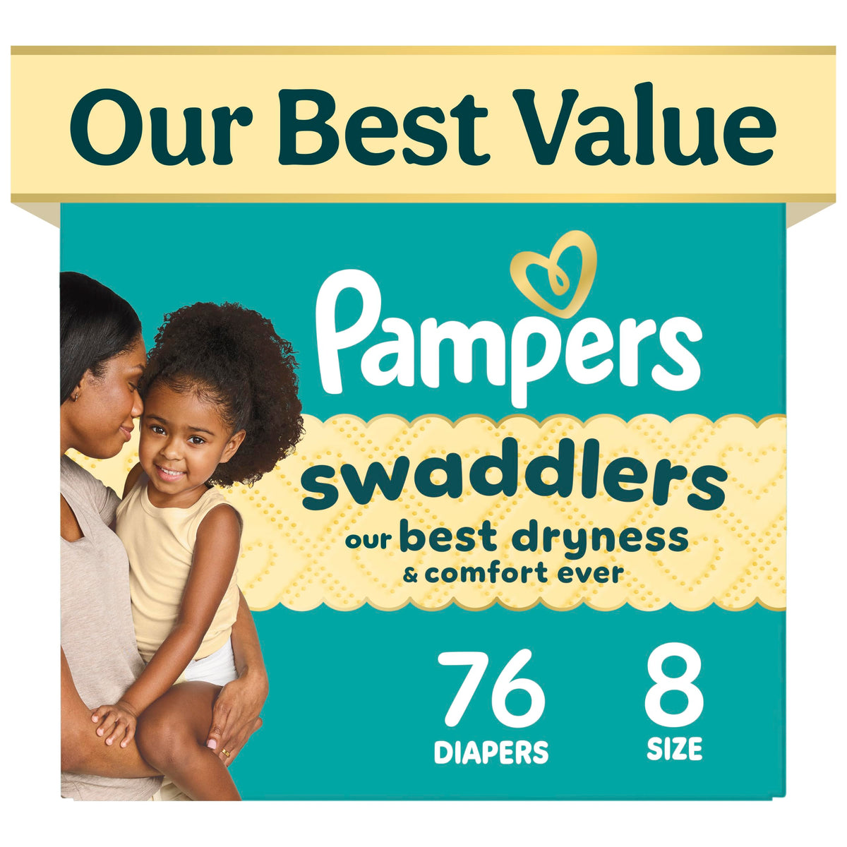 Pampers Swaddlers Newborn Diapers, Size Newborn (<10 lbs), 84 Count, Fragrance Free, Hypoallergenic, Absorbent, Pediatrician Recommended, Skin Safe