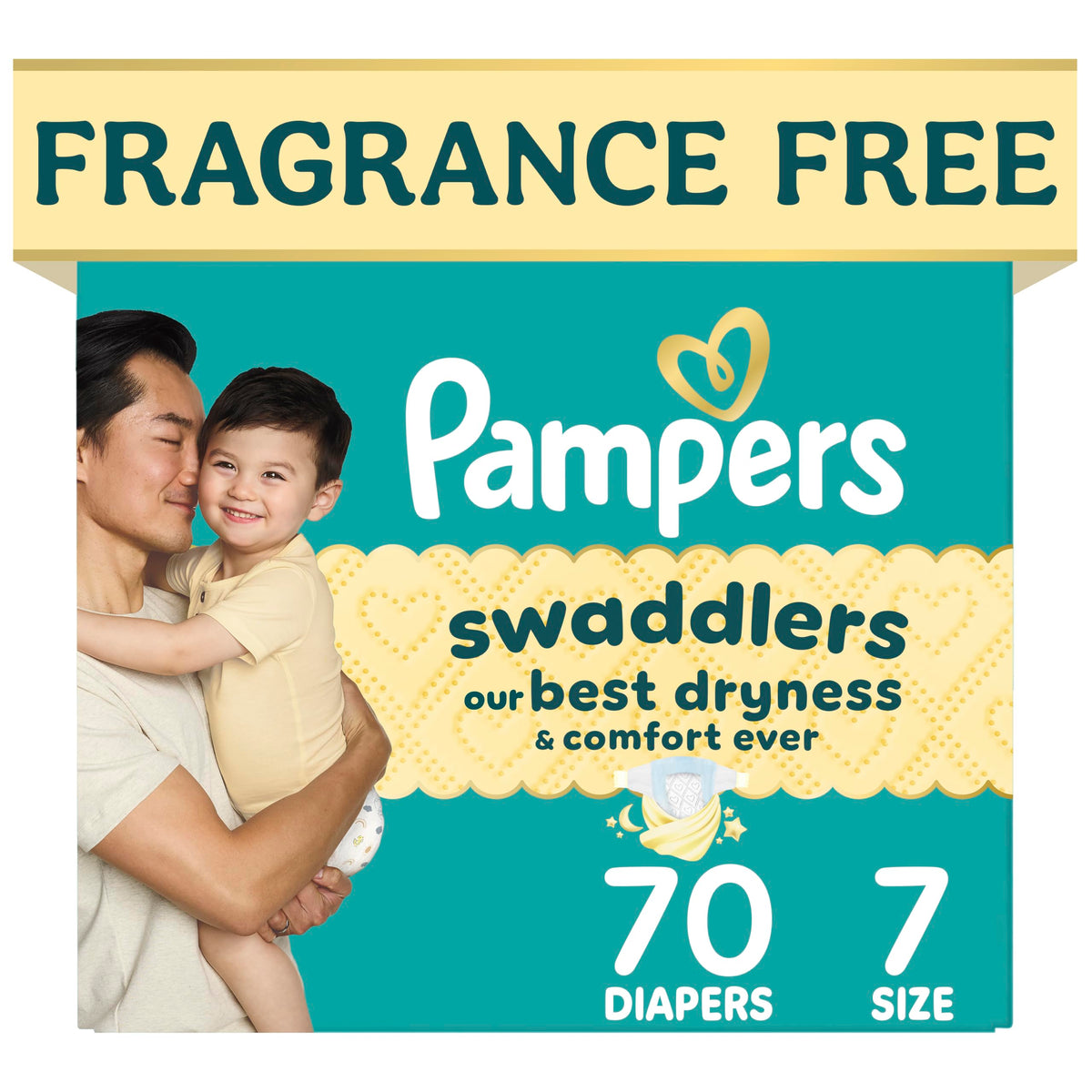 Pampers Swaddlers Newborn Diapers, Size Newborn (<10 lbs), 84 Count, Fragrance Free, Hypoallergenic, Absorbent, Pediatrician Recommended, Skin Safe