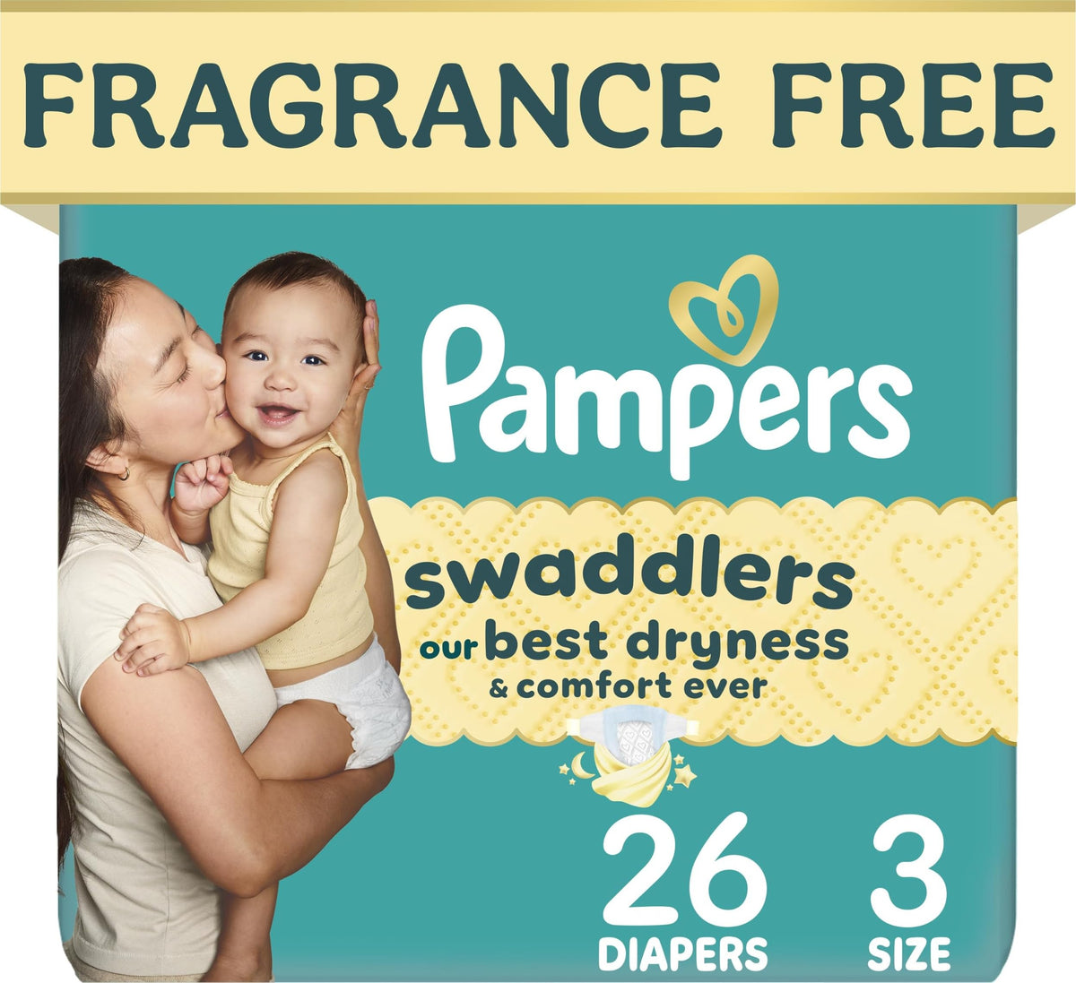 Pampers Swaddlers Newborn Diapers, Size Newborn (<10 lbs), 84 Count, Fragrance Free, Hypoallergenic, Absorbent, Pediatrician Recommended, Skin Safe