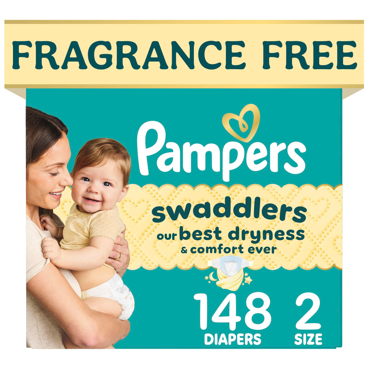 Pampers Swaddlers Newborn Diapers, Size Newborn (<10 lbs), 84 Count, Fragrance Free, Hypoallergenic, Absorbent, Pediatrician Recommended, Skin Safe