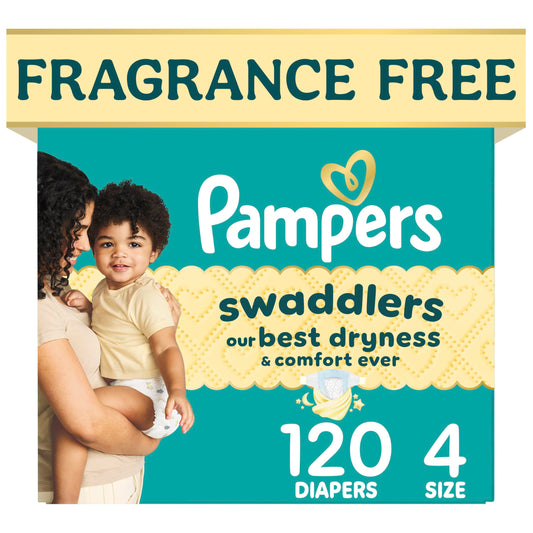 Pampers Swaddlers Newborn Diapers, Size Newborn (<10 lbs), 84 Count, Fragrance Free, Hypoallergenic, Absorbent, Pediatrician Recommended, Skin Safe